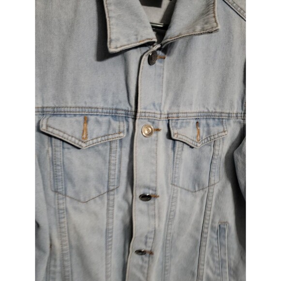 NBA Denim Jeans  Jacket Men Size Medium Light Blue Multicolor 38 Logos - Picture 5 of 7